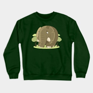 Big cute little elephant Crewneck Sweatshirt